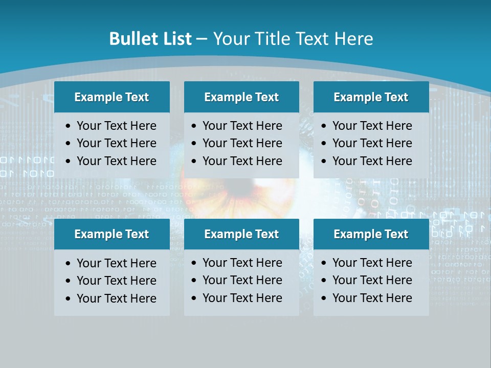 A Computer Eye With The Words Company Name On It PowerPoint Template