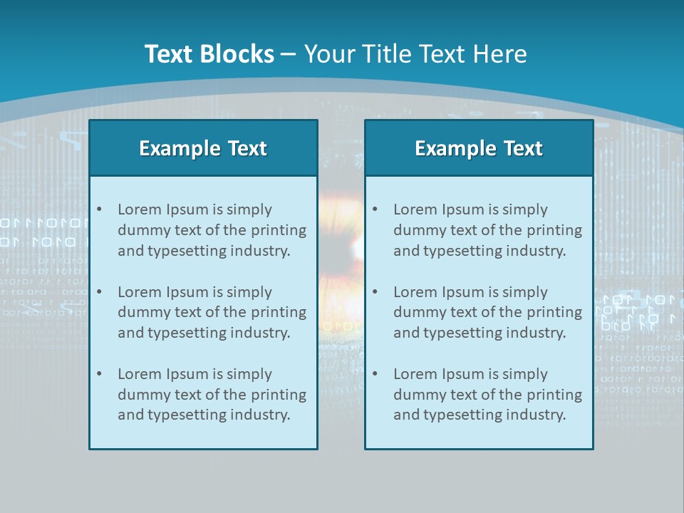 A Computer Eye With The Words Company Name On It PowerPoint Template