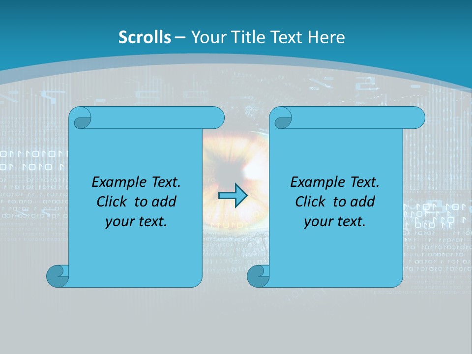 A Computer Eye With The Words Company Name On It PowerPoint Template