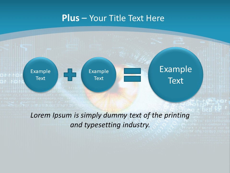 A Computer Eye With The Words Company Name On It PowerPoint Template