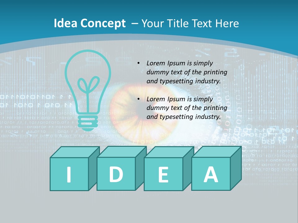 A Computer Eye With The Words Company Name On It PowerPoint Template