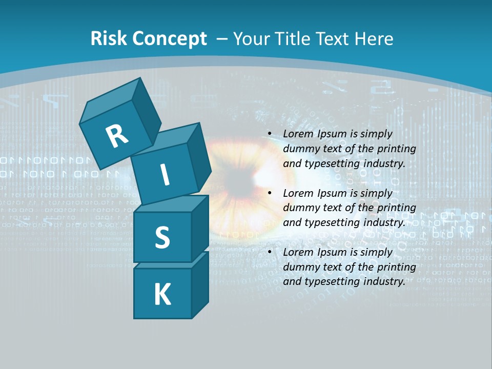 A Computer Eye With The Words Company Name On It PowerPoint Template