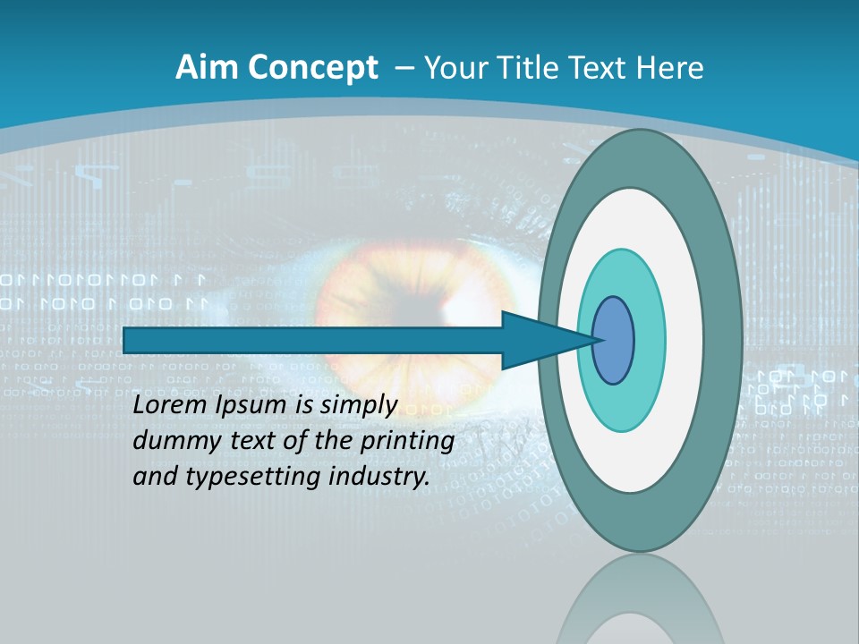 A Computer Eye With The Words Company Name On It PowerPoint Template