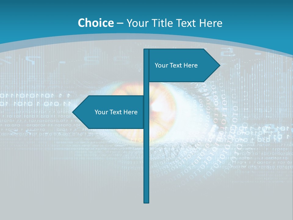 A Computer Eye With The Words Company Name On It PowerPoint Template