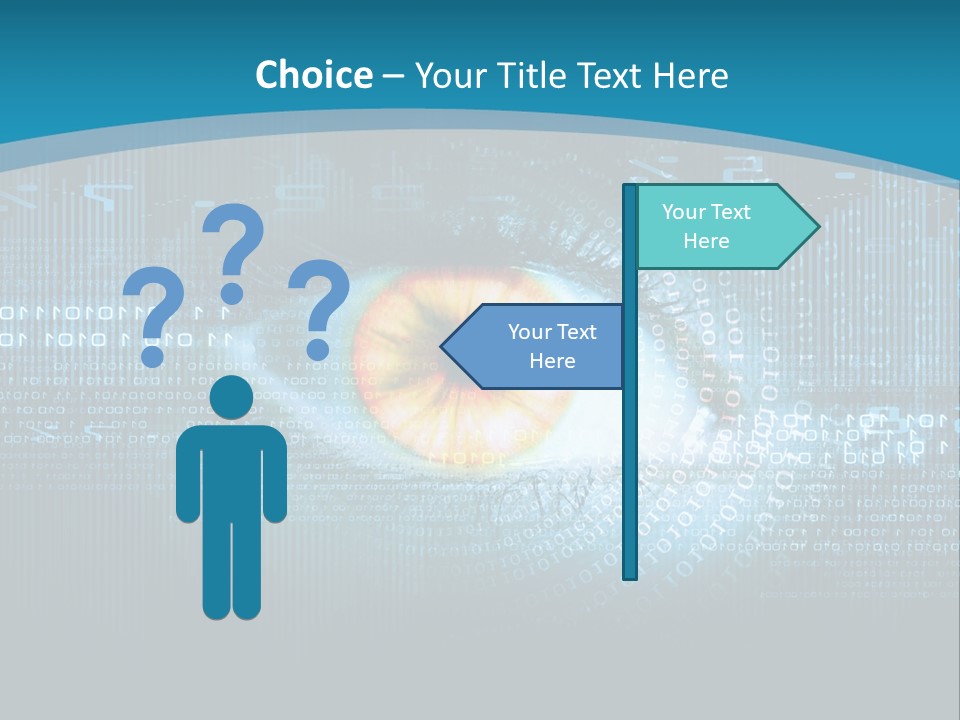 A Computer Eye With The Words Company Name On It PowerPoint Template