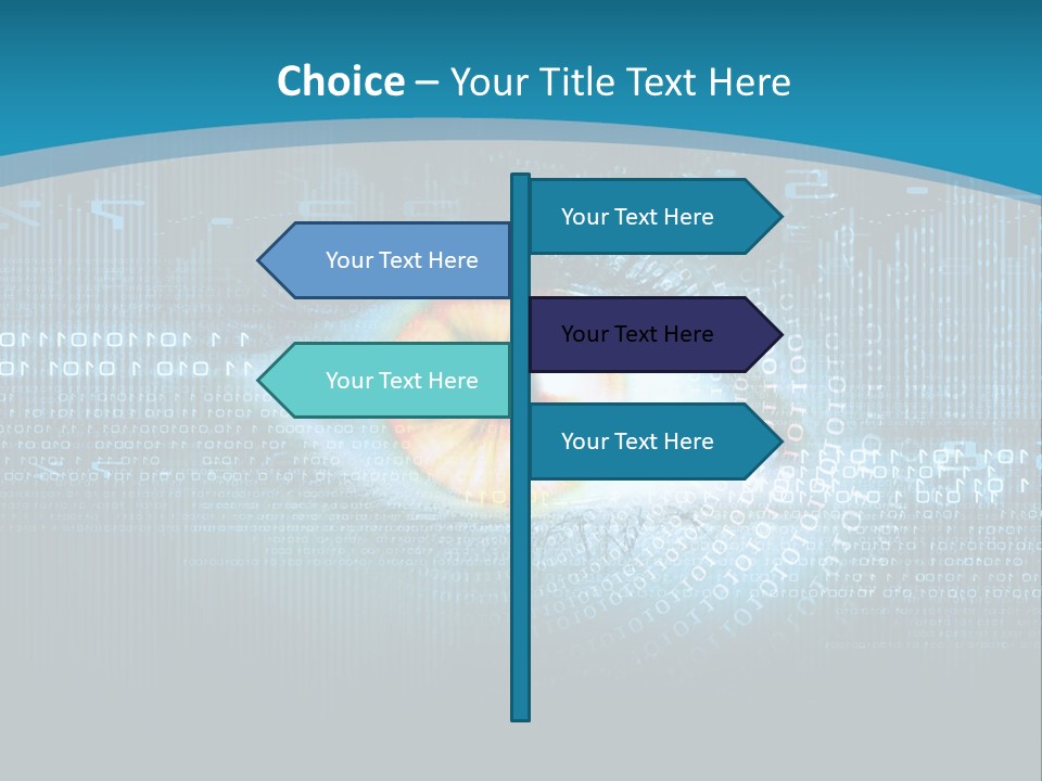 A Computer Eye With The Words Company Name On It PowerPoint Template