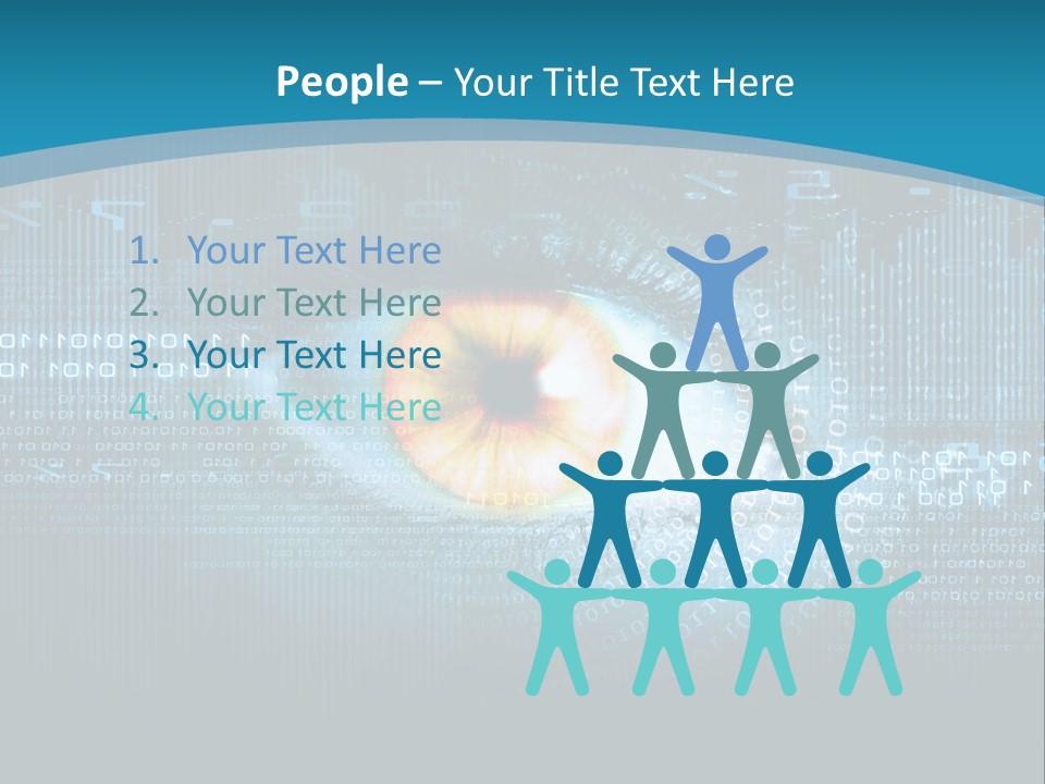 A Computer Eye With The Words Company Name On It PowerPoint Template