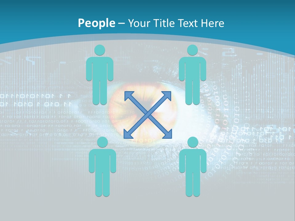 A Computer Eye With The Words Company Name On It PowerPoint Template