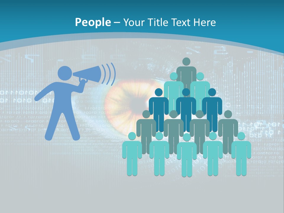 A Computer Eye With The Words Company Name On It PowerPoint Template