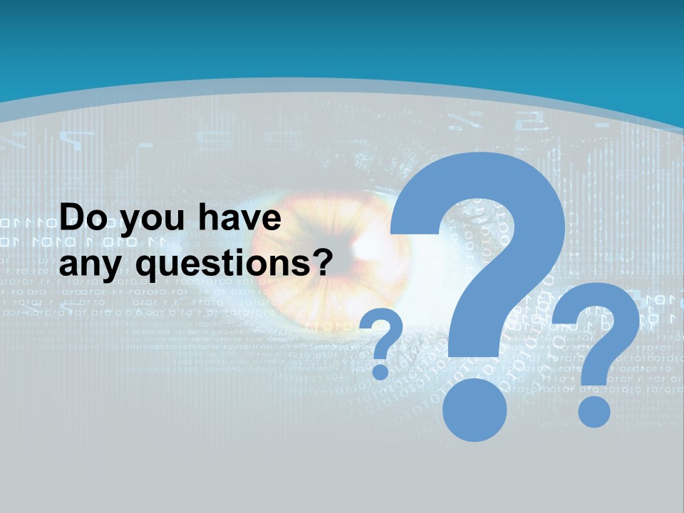 A Computer Eye With The Words Company Name On It PowerPoint Template