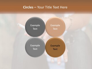 A Woman Holding A Cigarette In Her Hand PowerPoint Template