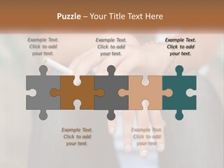A Woman Holding A Cigarette In Her Hand PowerPoint Template