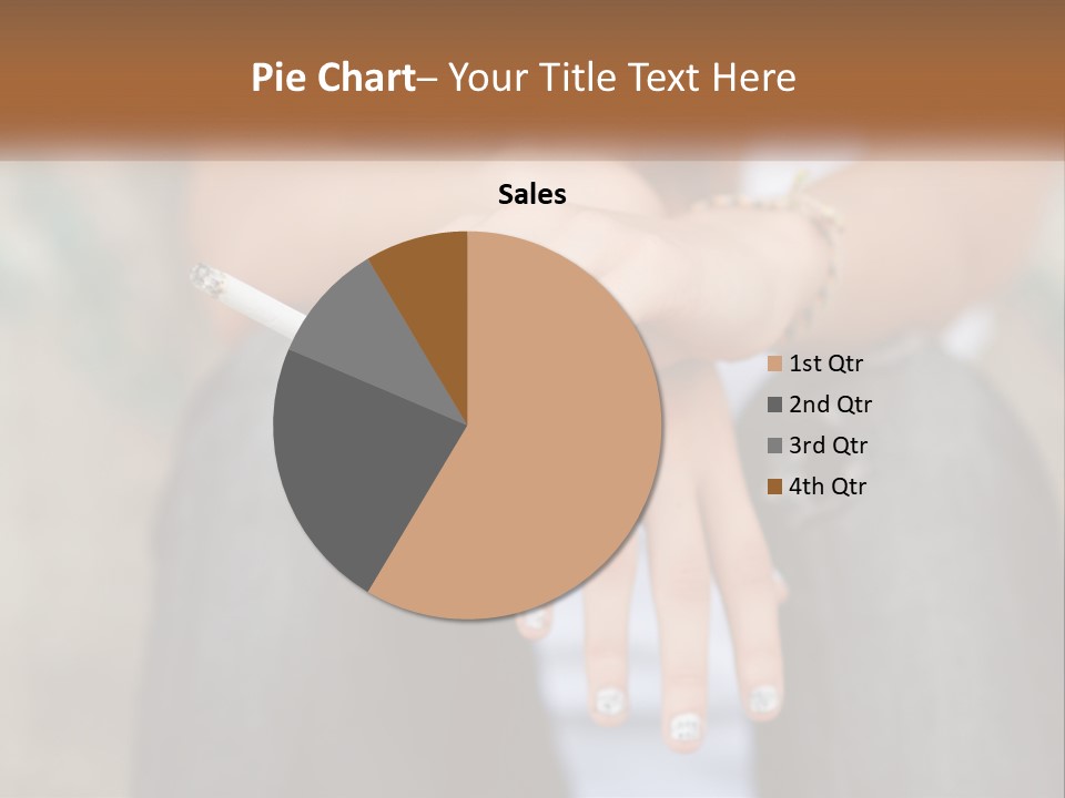 A Woman Holding A Cigarette In Her Hand PowerPoint Template