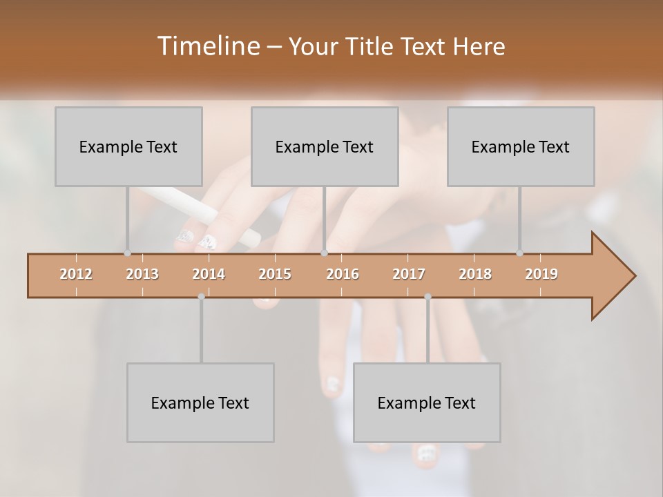 A Woman Holding A Cigarette In Her Hand PowerPoint Template