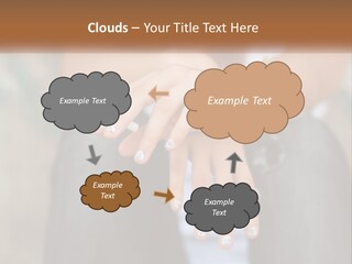 A Woman Holding A Cigarette In Her Hand PowerPoint Template