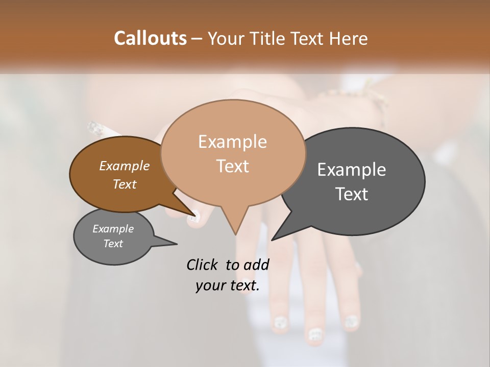 A Woman Holding A Cigarette In Her Hand PowerPoint Template