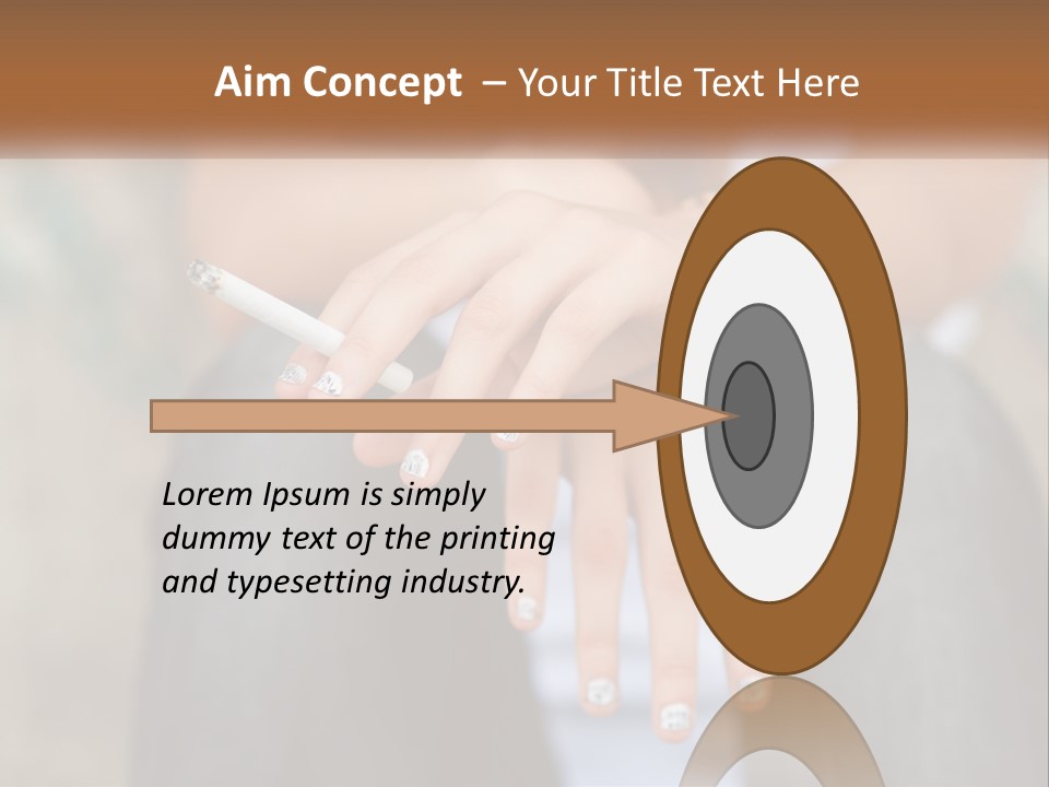 A Woman Holding A Cigarette In Her Hand PowerPoint Template