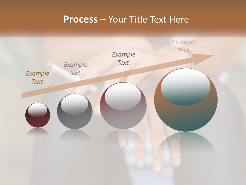 A Woman Holding A Cigarette In Her Hand PowerPoint Template
