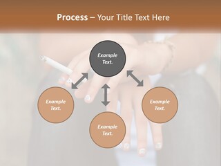 A Woman Holding A Cigarette In Her Hand PowerPoint Template
