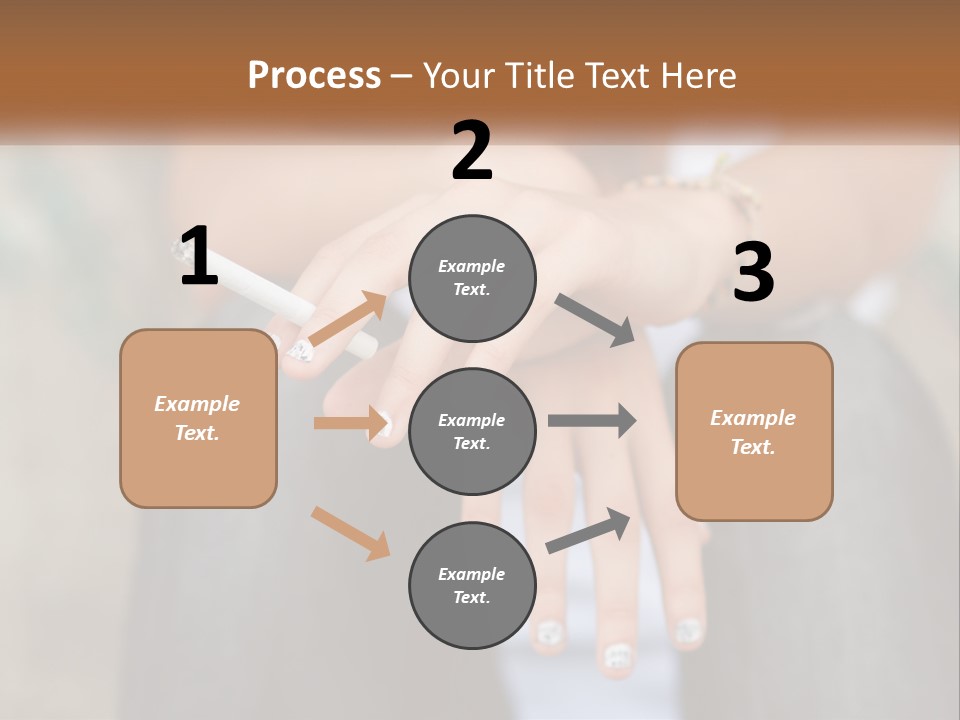 A Woman Holding A Cigarette In Her Hand PowerPoint Template