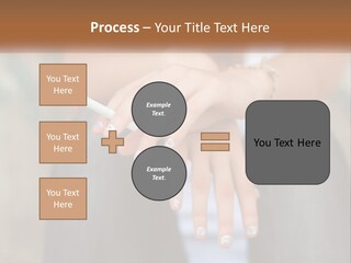 A Woman Holding A Cigarette In Her Hand PowerPoint Template