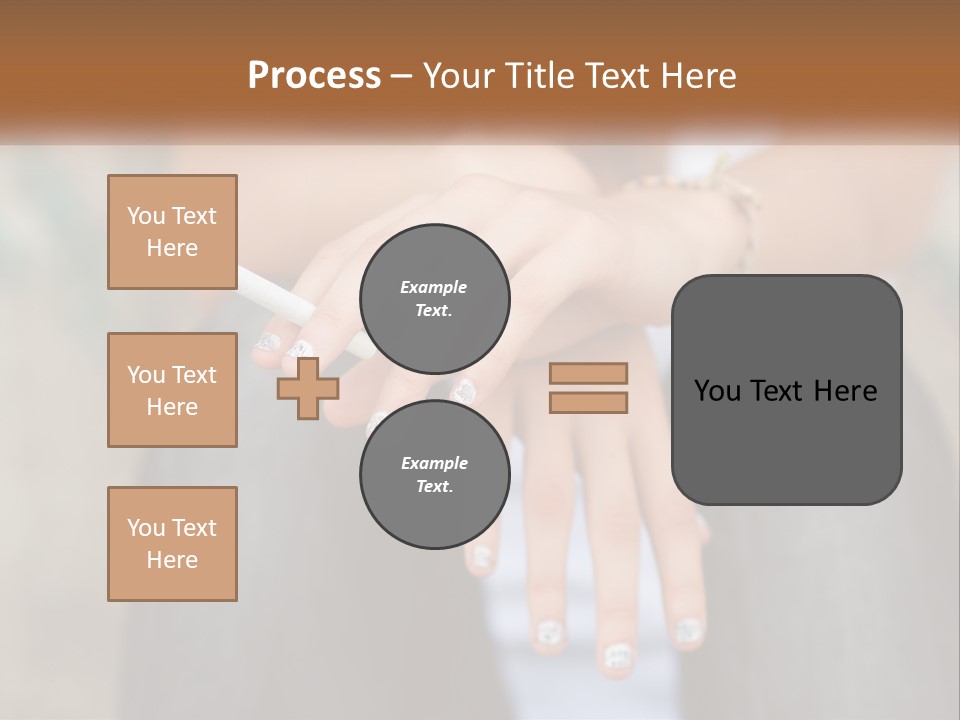 A Woman Holding A Cigarette In Her Hand PowerPoint Template