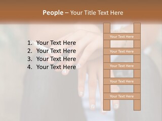 A Woman Holding A Cigarette In Her Hand PowerPoint Template