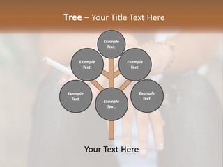 A Woman Holding A Cigarette In Her Hand PowerPoint Template