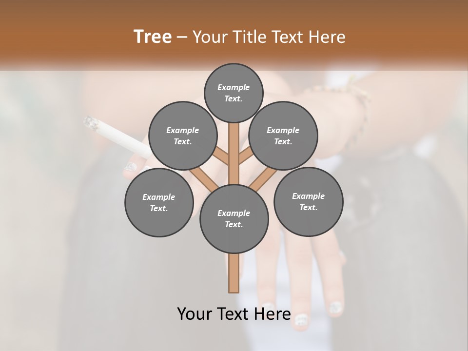 A Woman Holding A Cigarette In Her Hand PowerPoint Template