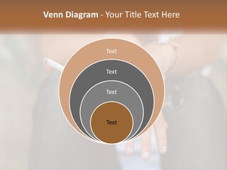 A Woman Holding A Cigarette In Her Hand PowerPoint Template
