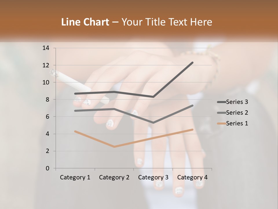 A Woman Holding A Cigarette In Her Hand PowerPoint Template