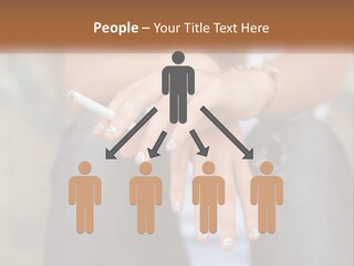 A Woman Holding A Cigarette In Her Hand PowerPoint Template