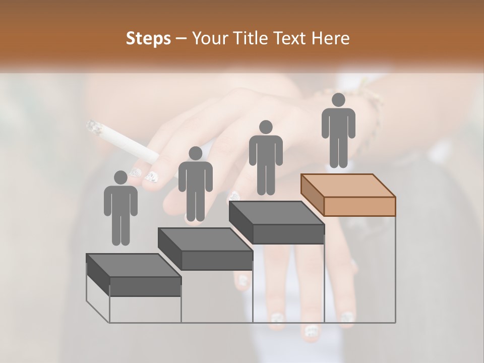 A Woman Holding A Cigarette In Her Hand PowerPoint Template