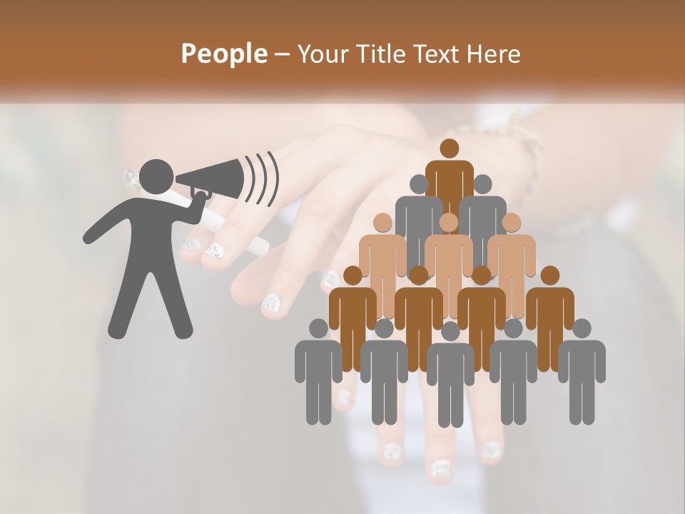 A Woman Holding A Cigarette In Her Hand PowerPoint Template