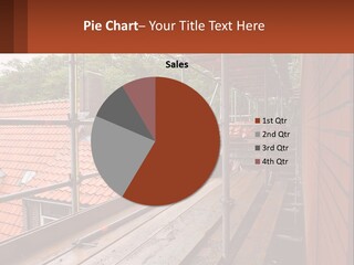 A Wooden Bench Sitting On Top Of A Roof PowerPoint Template