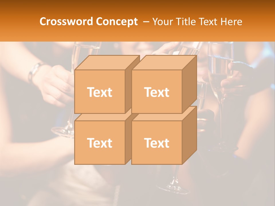 A Group Of People Holding Up Wine Glasses PowerPoint Template