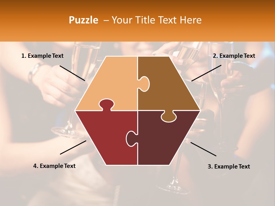 A Group Of People Holding Up Wine Glasses PowerPoint Template