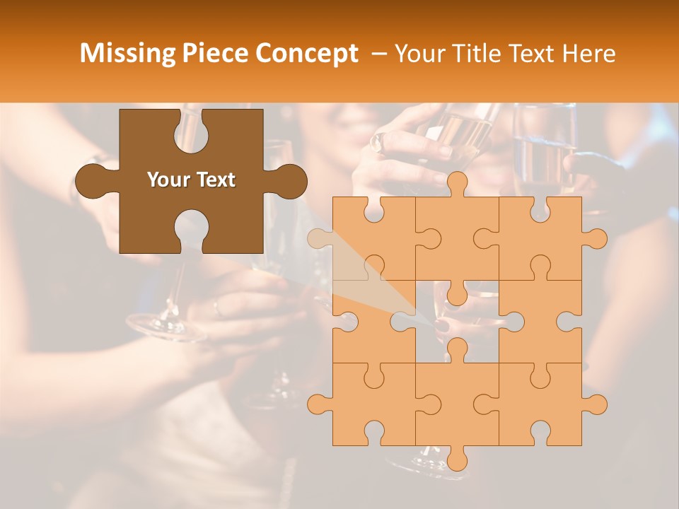 A Group Of People Holding Up Wine Glasses PowerPoint Template