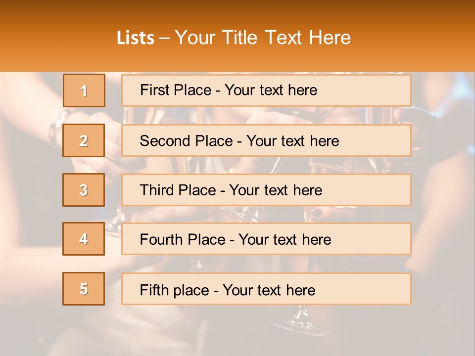A Group Of People Holding Up Wine Glasses PowerPoint Template