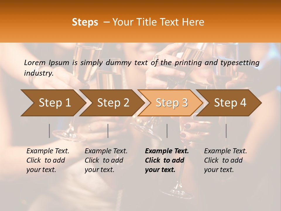 A Group Of People Holding Up Wine Glasses PowerPoint Template