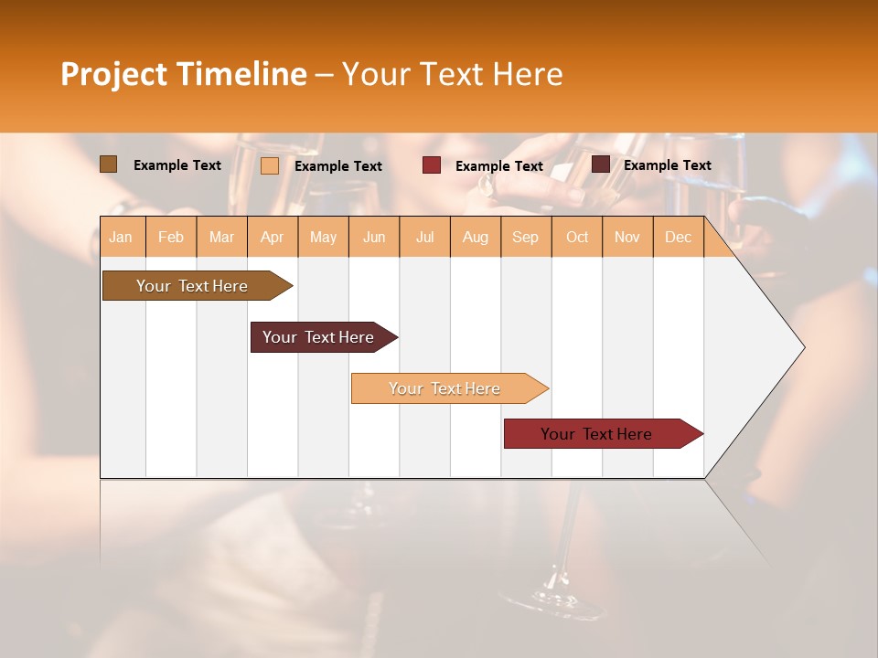 A Group Of People Holding Up Wine Glasses PowerPoint Template