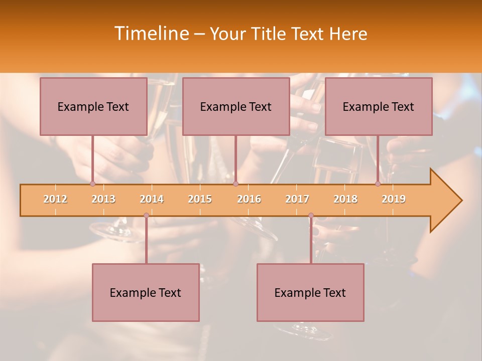 A Group Of People Holding Up Wine Glasses PowerPoint Template