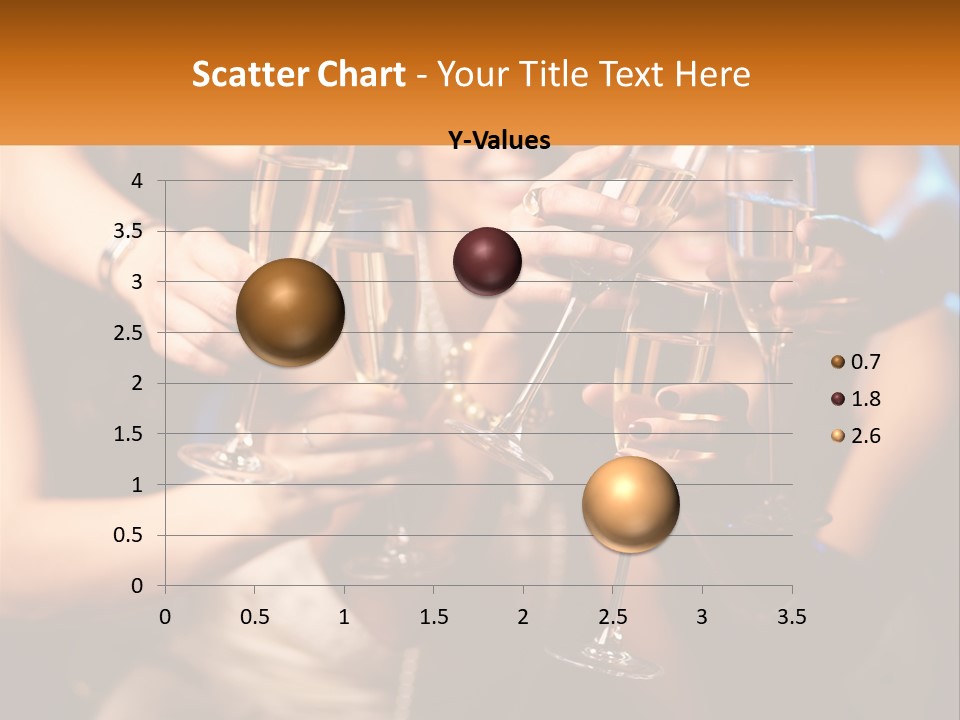 A Group Of People Holding Up Wine Glasses PowerPoint Template