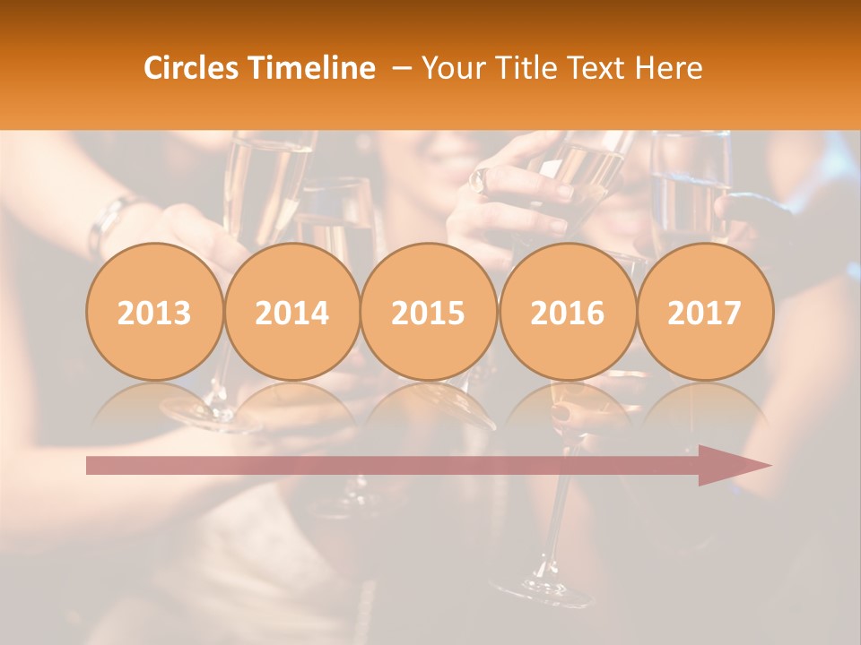 A Group Of People Holding Up Wine Glasses PowerPoint Template