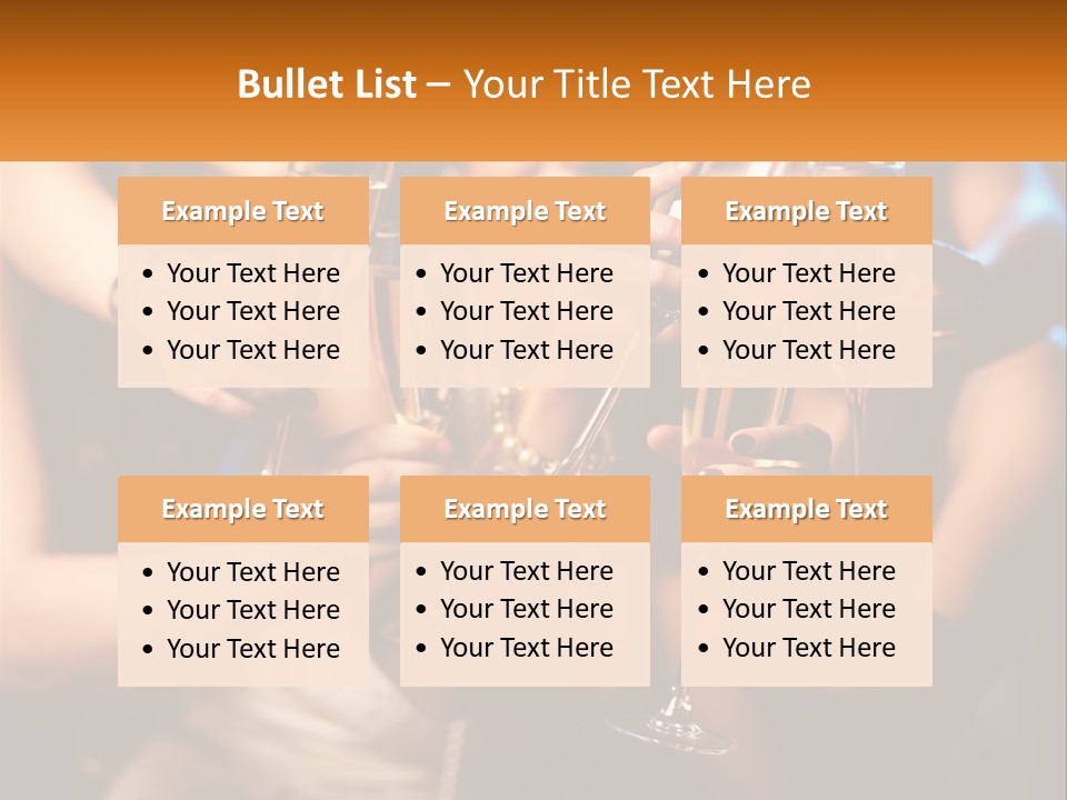 A Group Of People Holding Up Wine Glasses PowerPoint Template