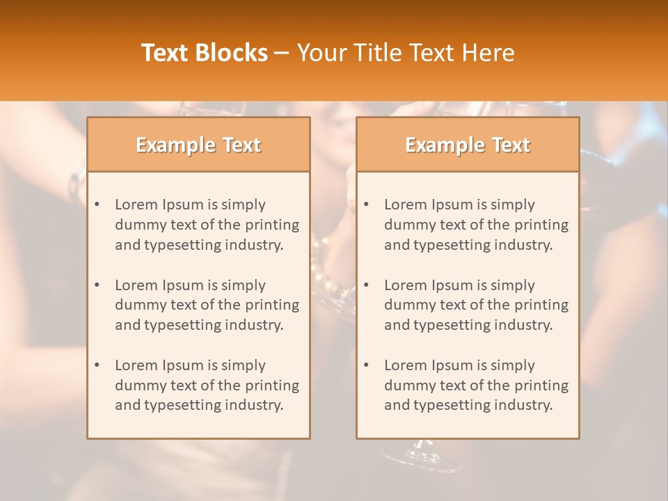 A Group Of People Holding Up Wine Glasses PowerPoint Template