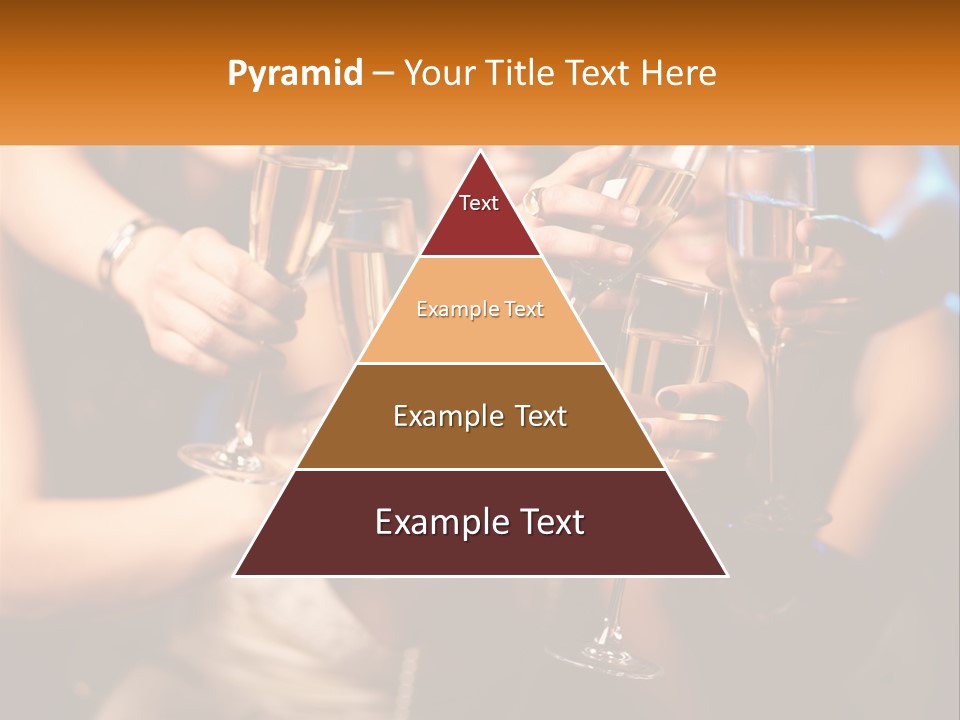 A Group Of People Holding Up Wine Glasses PowerPoint Template