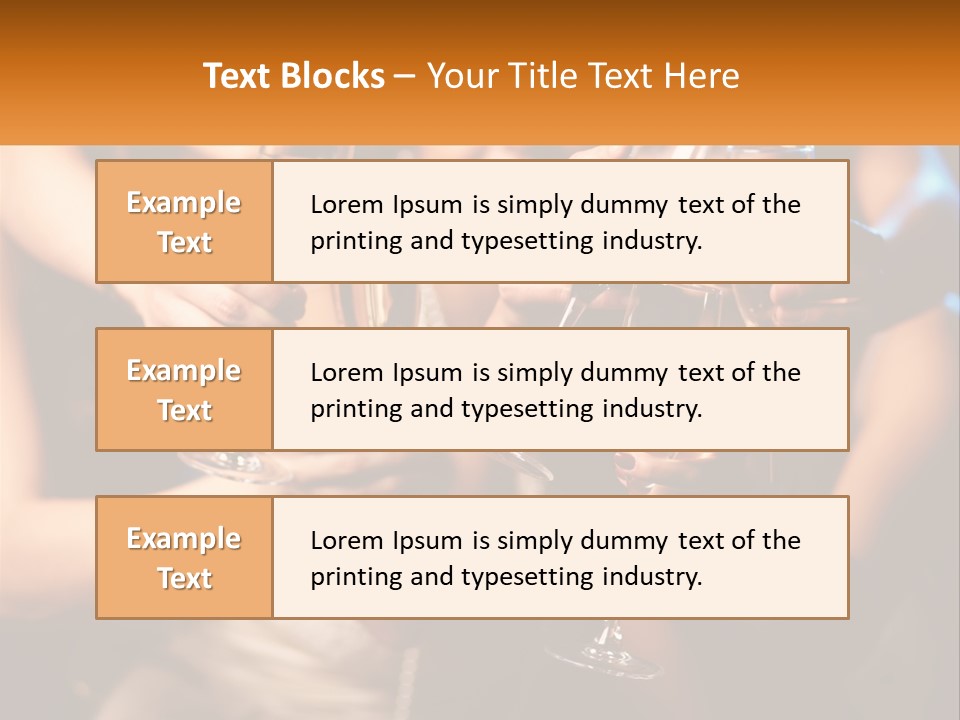 A Group Of People Holding Up Wine Glasses PowerPoint Template