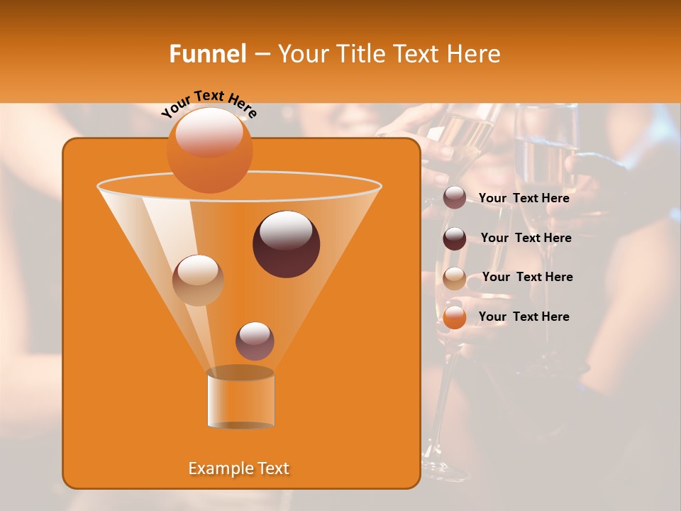 A Group Of People Holding Up Wine Glasses PowerPoint Template