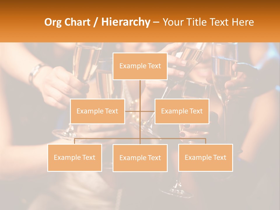 A Group Of People Holding Up Wine Glasses PowerPoint Template